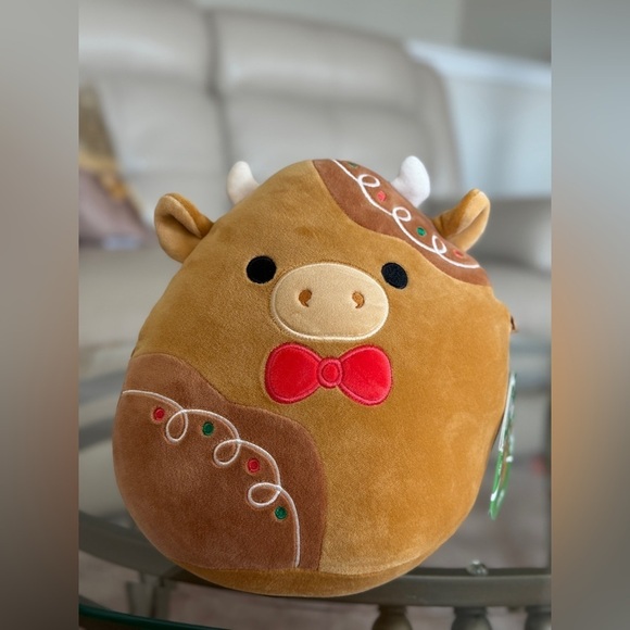Squishmallows Other - Squishmallows | Jericho | Brown Plush with Red Bow
